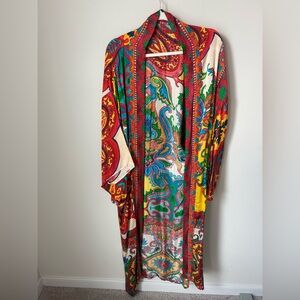 SAACHI duster colorful floral bohemian top